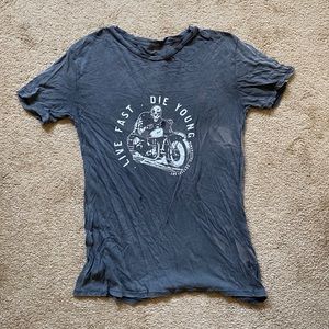 John Galt (Brandy Melville) • Skeleton Biker Shirt